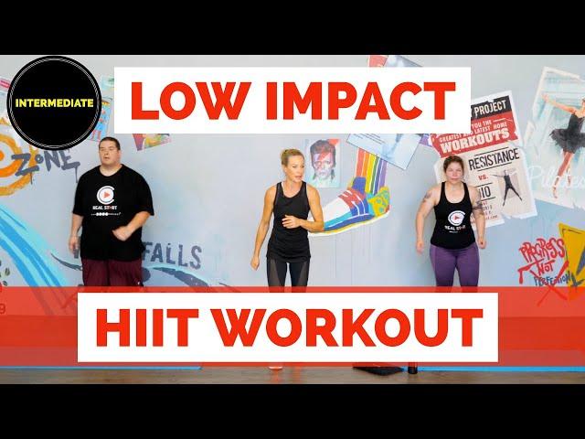 Intermediate Low impact cardio HIIT workout. Exercise from home!