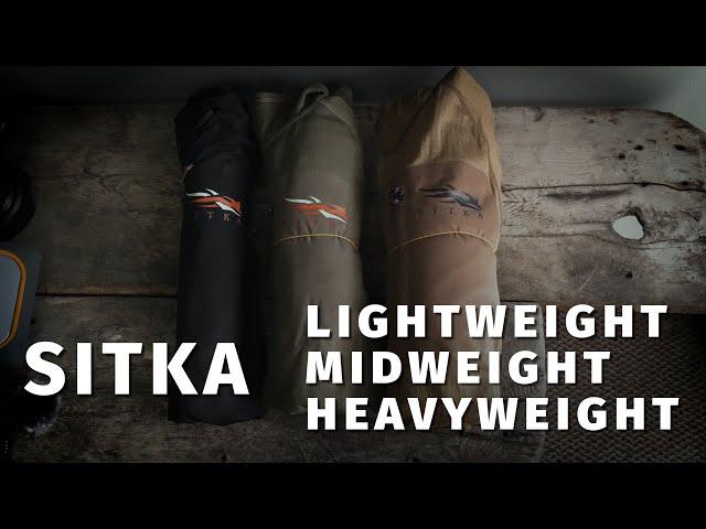 Don't Layer Like This! - SITKA Core Lightweight Hoody, Midweight Zip-T, and Heavyweight Hoody