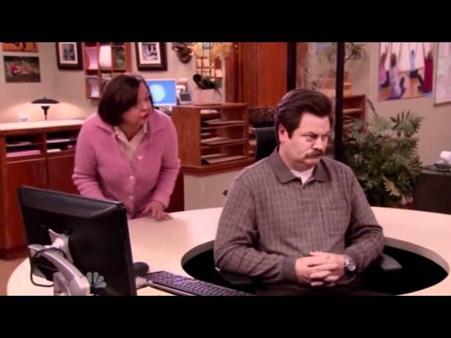 Parks and Recreation - Ron Swanson and the Swivel Chair