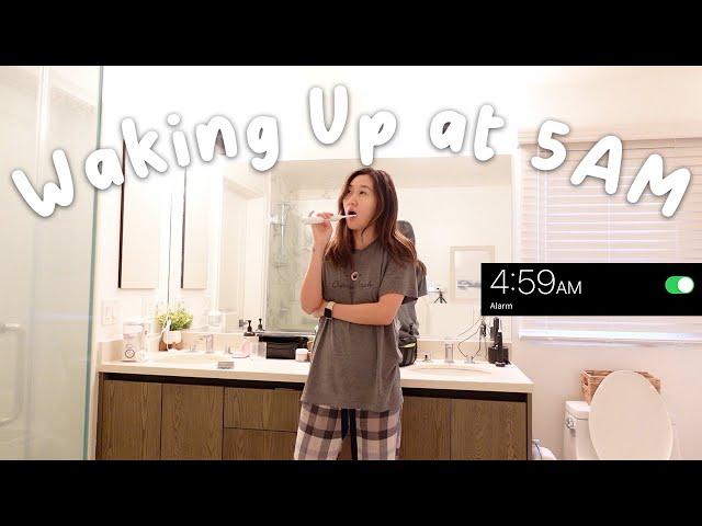 Waking Up at 5AM: morning routine, travel prep & pack before a flight ️