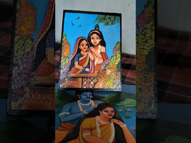 radhe radhe  #akartist #acrylicscenery #acryliccanvas # akart #art # viral reels