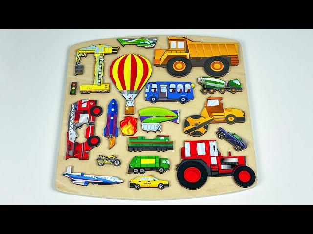 Best Learn Vehicles FireTruck, Excavator, Bus, Cars & Shapes | Preschool Toddler Learning Toys Video