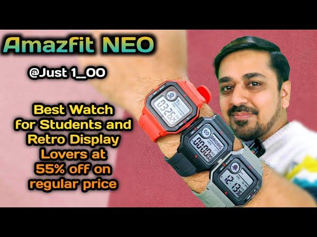 Best Smartwatch for Students And Retro Display Lovers. Amazfit Neo at just under 1500.