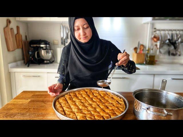 How to Make Baklava From Scratch! Easy Turkish Walnut Baklava With Secrets You Can't Find!