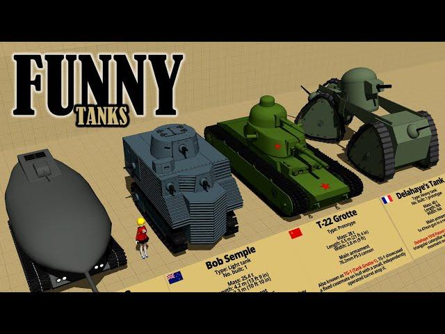 Funny Looking Tanks Size Comparison 3D