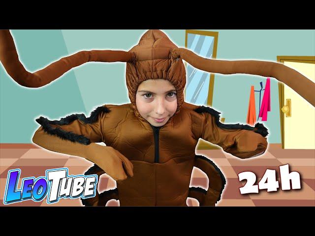 Viviendo 24h como Cucaracha LeoTube