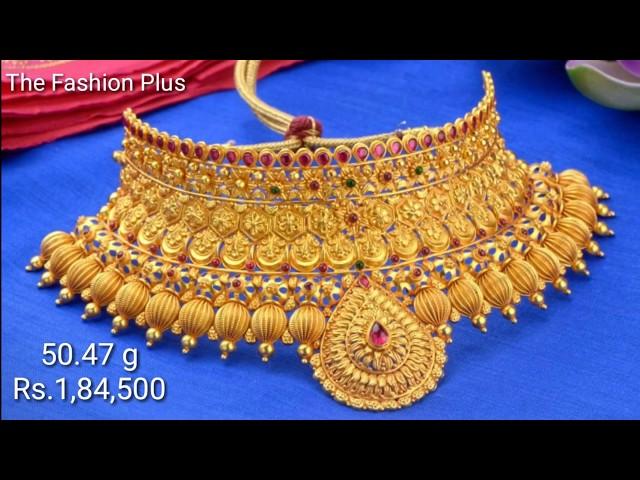 Latest Gold Necklace Designs With Weight and Price-The Fashion Plus