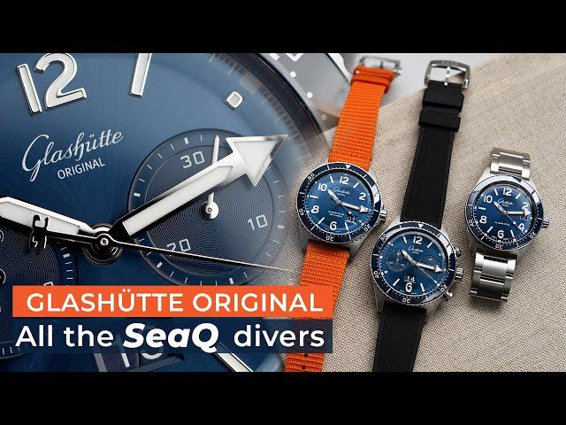 Ultimate divewatches. Comparing the Glashütte Original SeaQ, SeaQ PanoramaDate & SeaQ Chronograph.