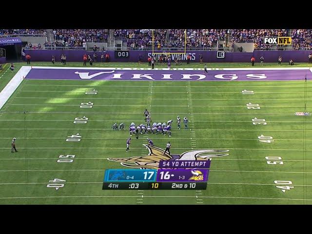 GREG JOSEPH GAME WINNING 54 YARD FG |  LIONS VS VIKINGS!
