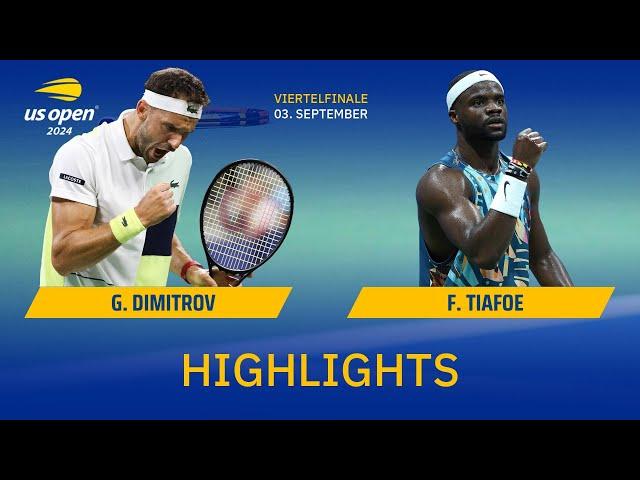 Grigor Dimitrov - Frances Tiafoe | Highlights - Viertelfinale der Herren, US Open 2024 | SDTV Tennis