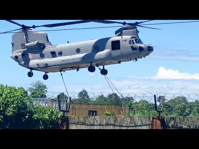 Indian Air Force | Take Off | CHINOOK HELICOPTER LIFTING HEAVY CONTAINER  #IAF #INDIAN_AIR_FORCE