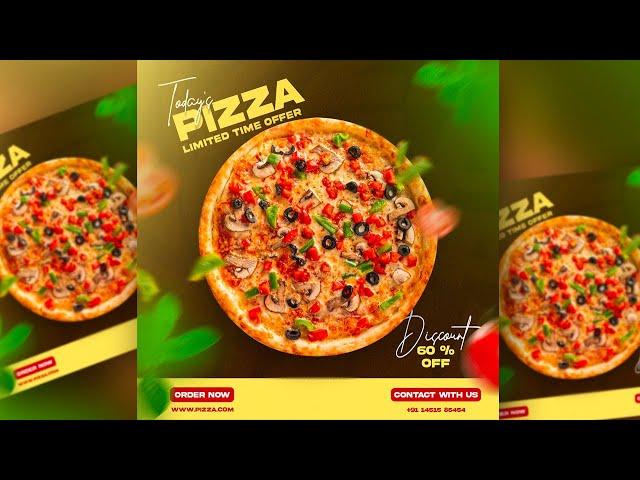 Design Fast Food Poster in Photoshop || #posterdesign #fastfoodposter #photoshoptutorial #pizza