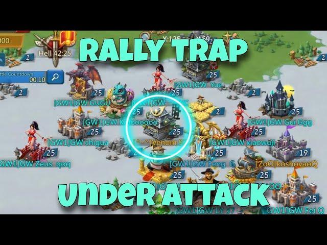 Lords Mobile - Ralling very strong rally trap. Our player is under attack