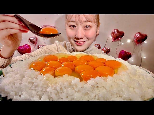 ASMR Raw Egg Rice【Mukbang/ Eating Sounds】【English subtitles】