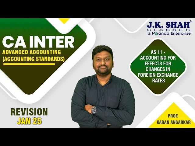 CA Inter Revision | Advanced Accounting - AS |  Accounting Standard 11 | Hindi + English