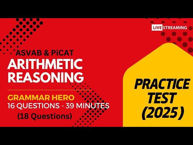 Grammar Hero's Arithmetic Reasoning Practice Test for the ASVAB, PiCAT, AFOQT, & OAR #acetheasvab