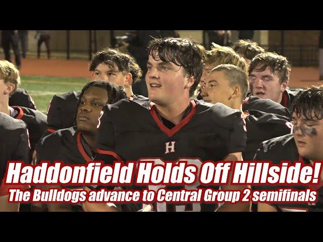 Haddonfield 14 Hillside 7 | HS Football | Central Group 2 Quarterfinal | Cormac Flanagan TD!