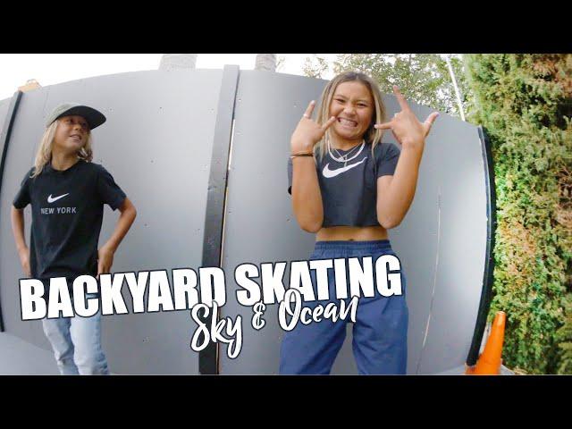 BACKYARD SKATING at LETICIA BUFONI'S | Sky & Ocean Vlogs