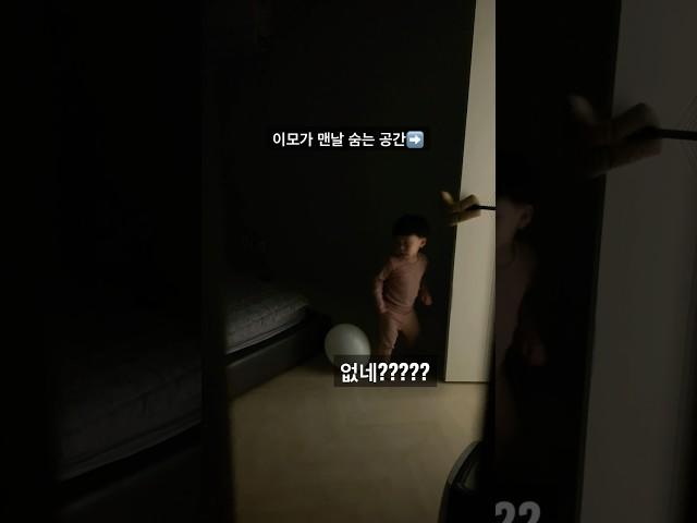 이모랑 숨바꼭질 : 이모는 방문 뒤에 숨는다 오잉 없네?