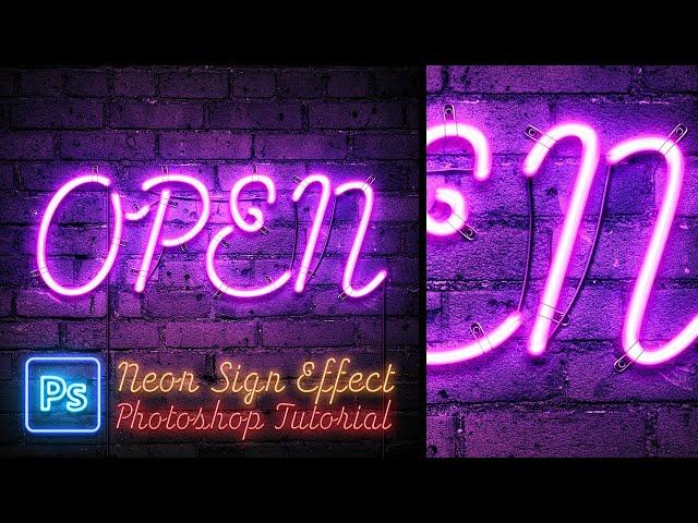Neon Sign Effect Photoshop Tutorial