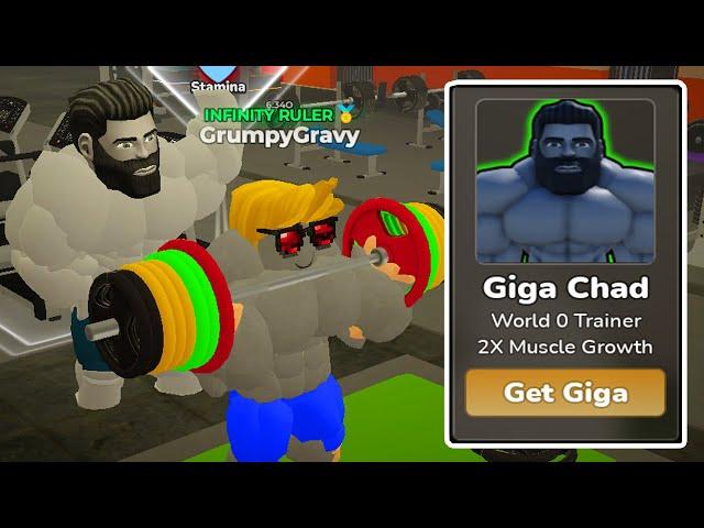 Buying The Giga Chad Trainer in Roblox Gym League