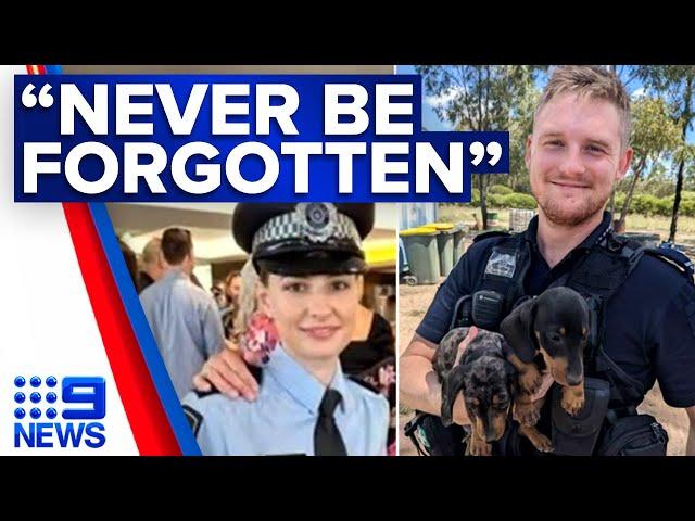 Communities in mourning after police officers shot dead in Queensland | 9 News Australia