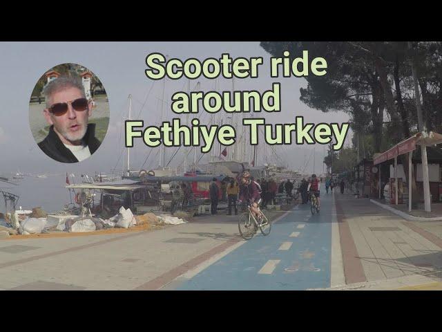 Bike ride around Fethiye Town . How beautiful! Turkey has a wonderful  coastline  . February 2022.