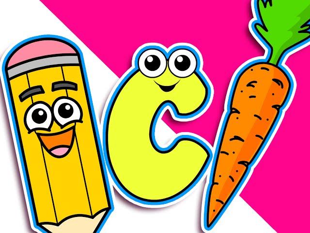 "Carrot Starts with C" | Level 1 Lower Case "c" | Teach Phonics, Kindergarten Lesson, Baby Learning