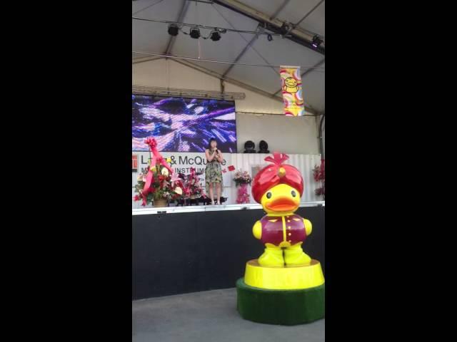 Tiana singing Gravity at the Richmond Night Market