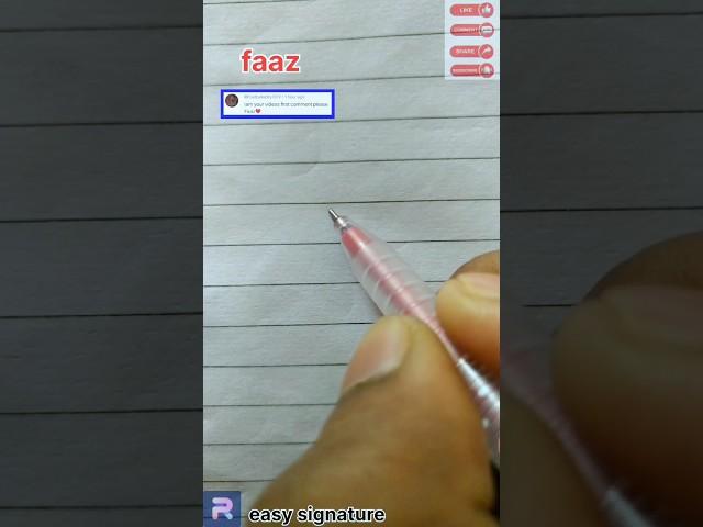 #faaz Comment your name for sign.  #shorts #viralshorts #trendingshorts