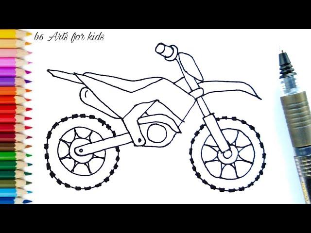 How To Draw A Dirt Bike