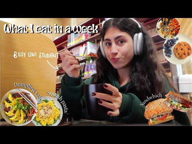 What I Eat In A Week AS A BUSY STUDENT | cauliflower gnocchi, squash pasta, breakfast cookie + more