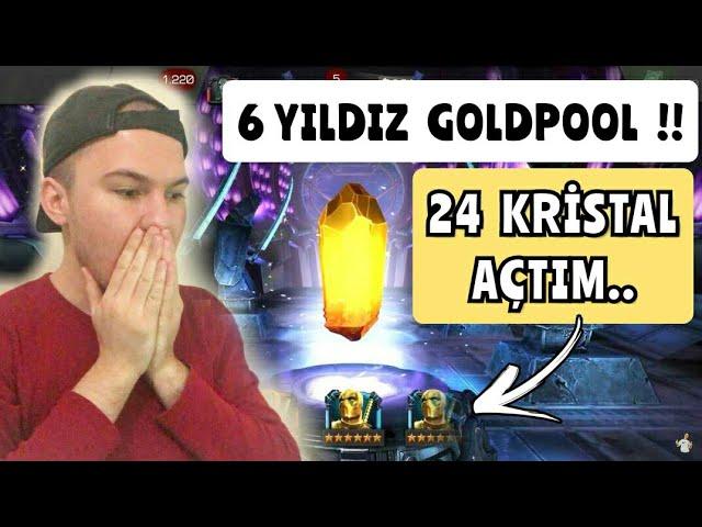 6 YILDIZ GOLDPOOL  24 KRİSTAL AÇTIM  Marvel Şampiyonlar Turnuvası