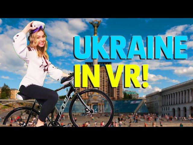 Biking through Ukraine in VR! Virtual biking tour with VZFit on Quest 2