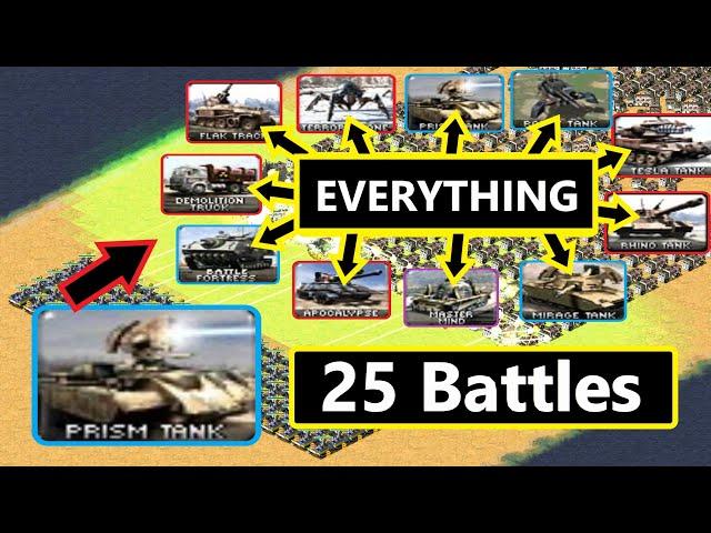 Prism Tanks Vs EVERYTHING - Red Alert 2 (Tanks)