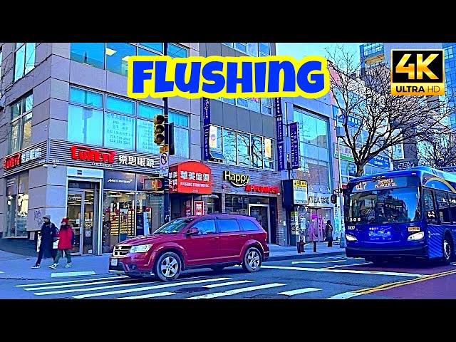 4K Driving Tour: Exploring Queens, New York City Flushing 