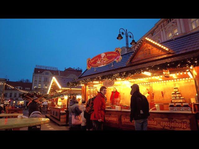 4K Video • Walking around in Old Market on Black Friday Bydgoszcz Poland