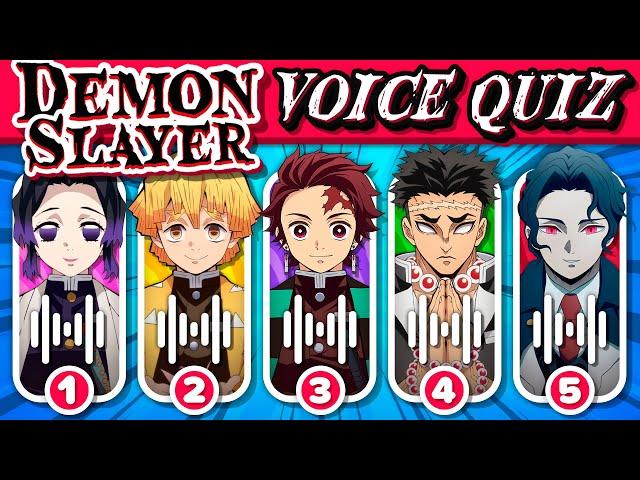 DEMON SLAYER VOICE QUIZ ️ Guess the Character Voice | Kimetsu no Yaiba Season 4 Quiz!