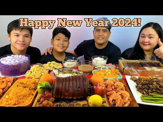 NEW YEAR'S EVE 2024 CELEBRATION | POPULAR FILIPINO FOOD IDEAS |  MUKBANG PHILIPPINES