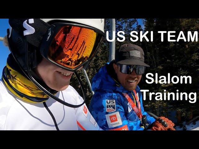 Slalom Training with US Men's Team, combinations, clearing