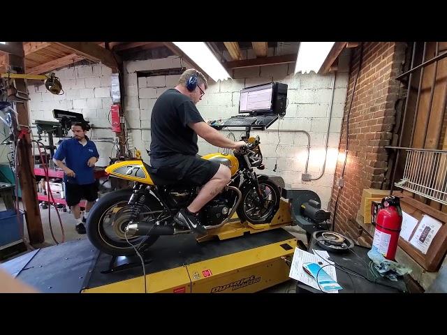 2017 Triumph Street Cup on the dyno