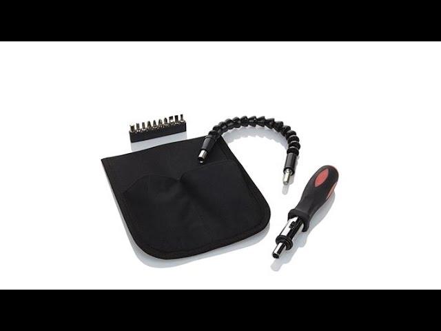 Flexible Screwdriver with Bit Extension, 10 Bits   Bag