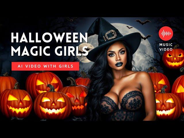 AI Dark Magic: Beautiful Halloween Girls   | Spooky Vibes & Enchanting Costumes