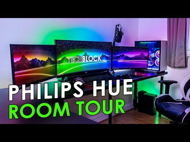 TechBlock's Philips Hue Room Tour - Razer Chroma Sync