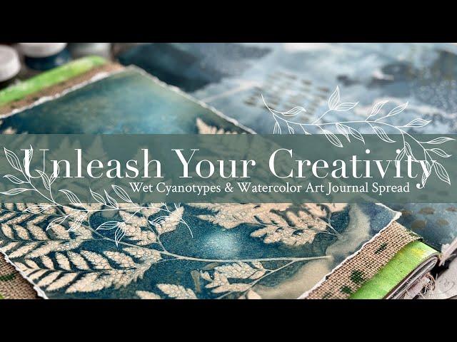 Unleash Your Creativity: Wet Cyanotypes & Abstract Art Journal Spread