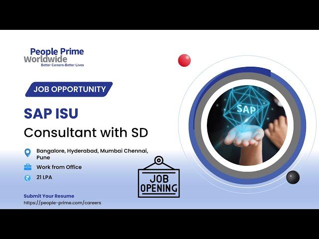 #sapjobs : SAP ISU Consultant with SD Expertise! | People Prime Jobs