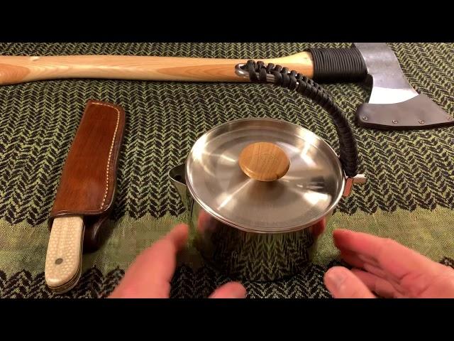 Bushcraft Cooking Gear: Kessel Bush Pot, Zebra Billy Can, MSR Fry Pan, HydraPak (1080 p)
