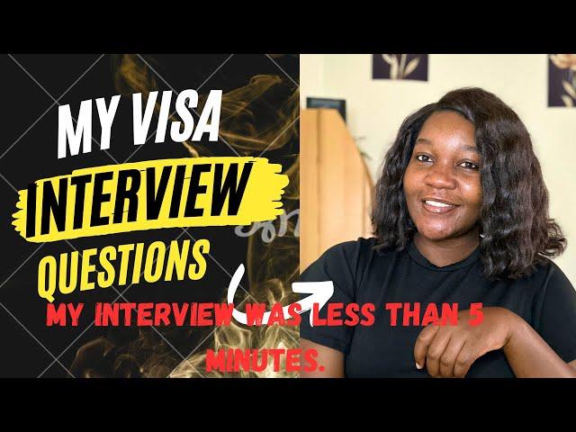 Questions asked at my DV Visa interview| My interview was less than 5 minutes#dvlottery2025