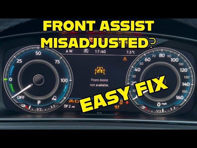 HOW TO FIX VW FRONT ASSIST UNAVAILABLE