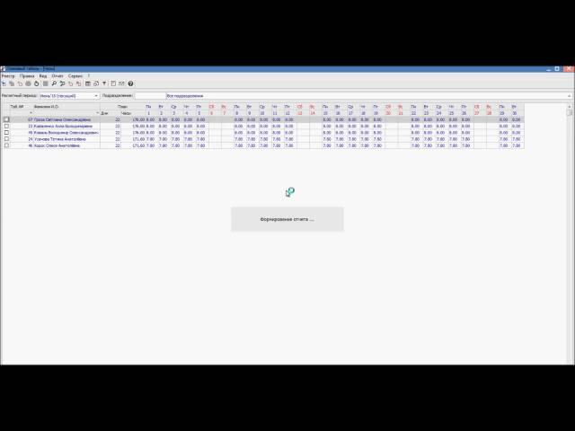 ИС-ПРО. Создание планового и фактического табелей по работникам